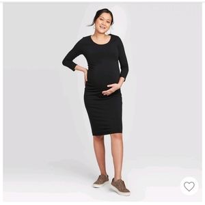 3/4 Sleeve T-Shirt Maternity Dress